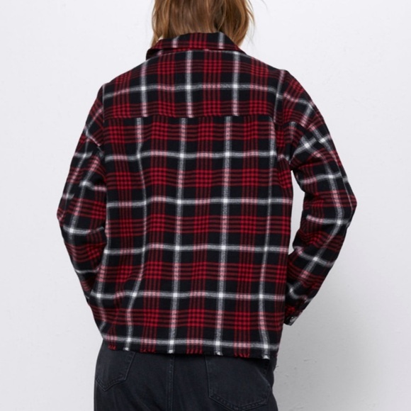 ZARA BNWT Cotton Plaid Button Up Shirt with Pockets - The Texas Shirt - Picture 3 of 6